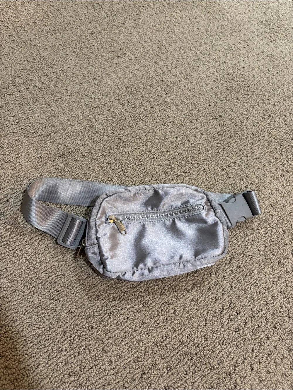 Silver metallic fanny pack